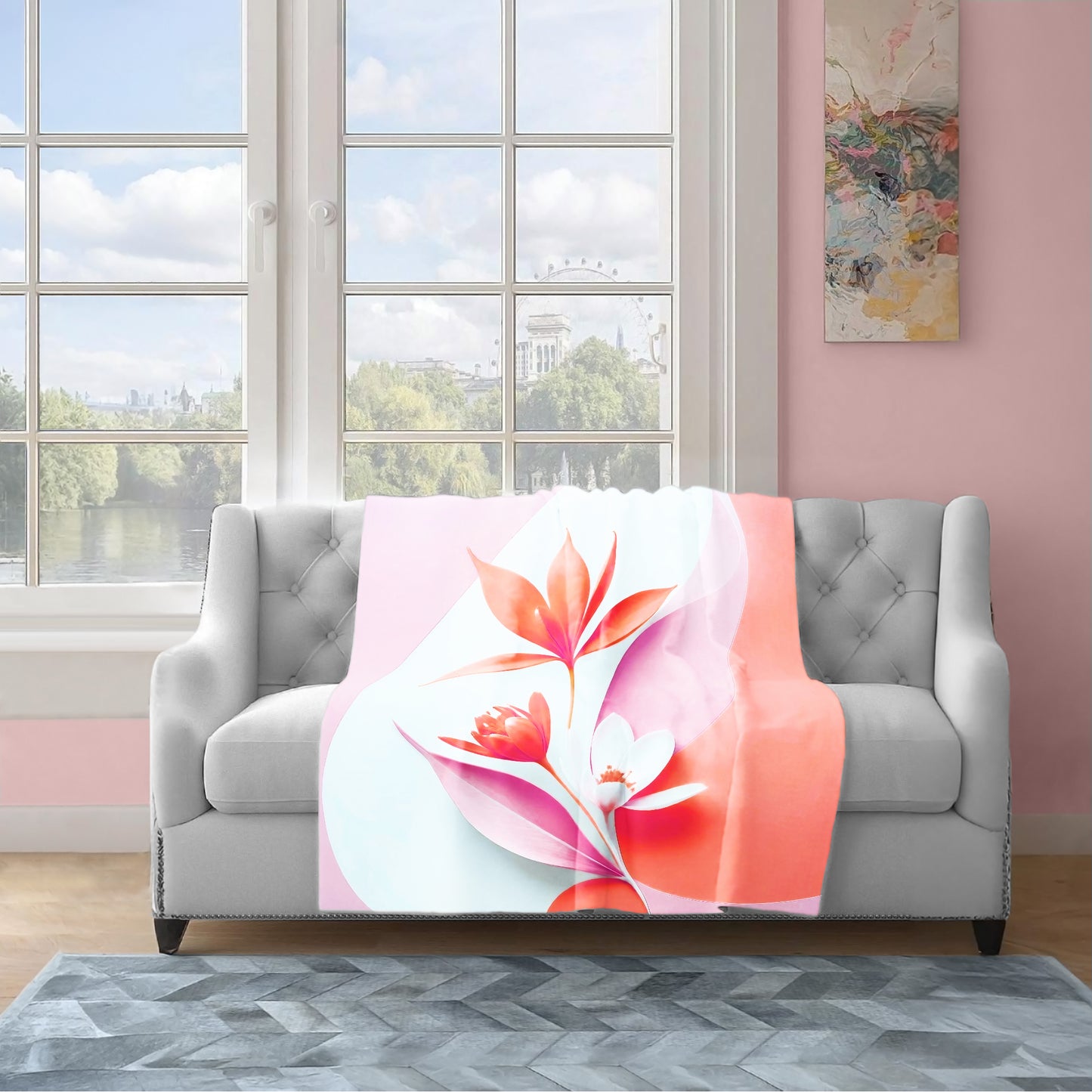 Blossom Breeze  Light Weight Fleece Blanket
