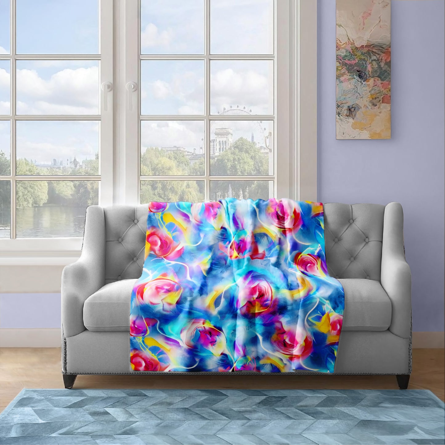 Blossom Sonata Light Weight Fleece Blanket