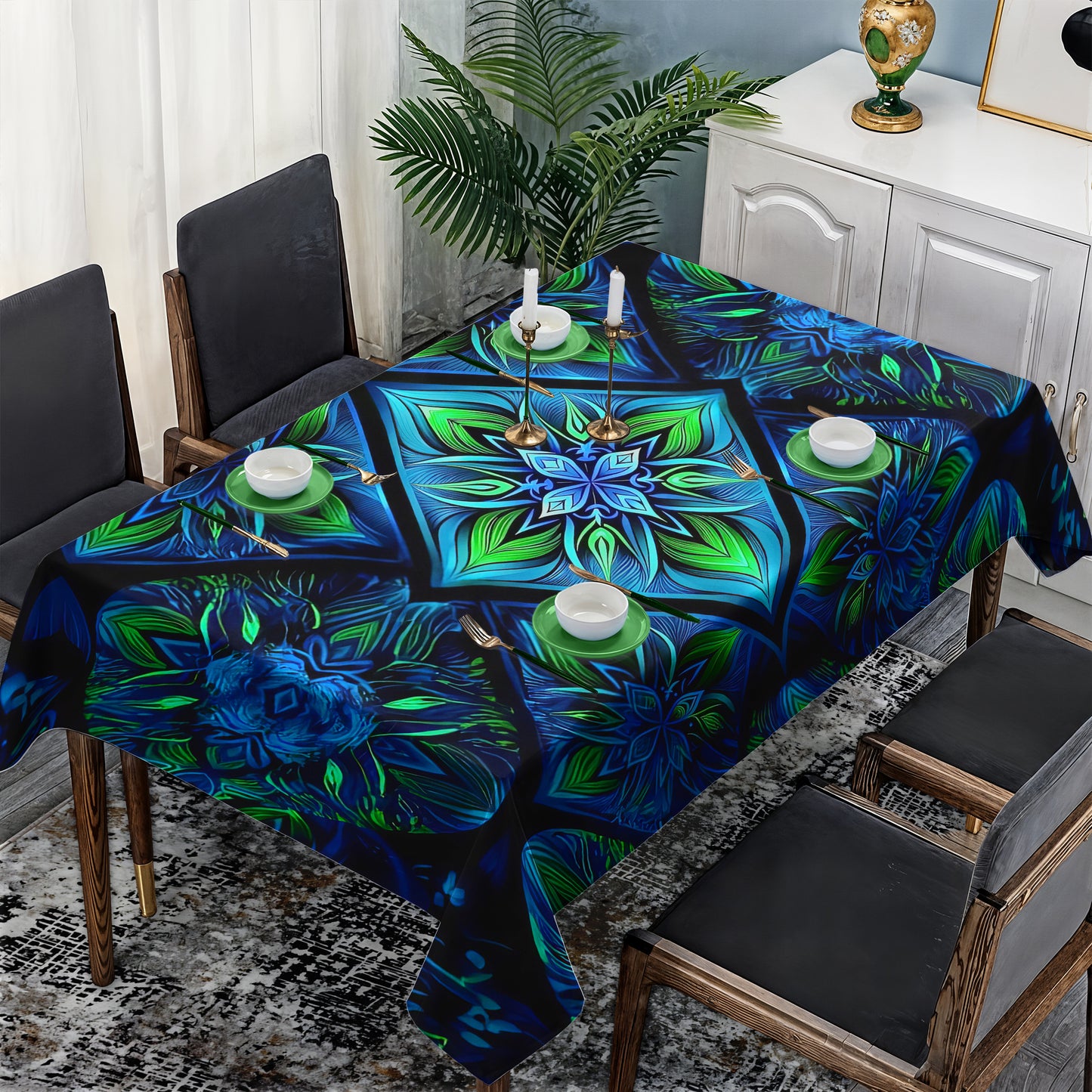 Blossom Storm Rectangle Tablecloth