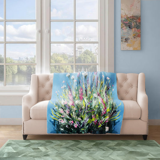 Blossom Haven Light Weight Fleece Blanket by Juanette Menderoi