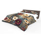 Blossoms on Rust Duvet Cover Set