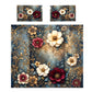 Blossoms on Rust Duvet Cover Set