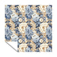 Blue And Beige Floral Square Tablecloth