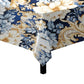 Blue And Beige Floral Square Tablecloth