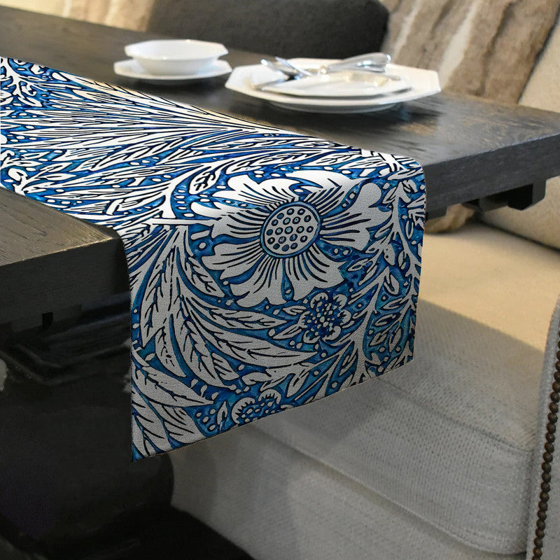 Blue Floral Rhythm 160cm Table Runner