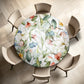 Blue Green Flower Vines Round Tablecloth by Mark van Vuuren