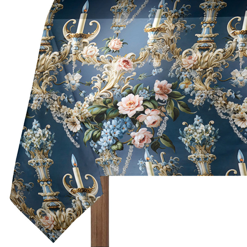 Blue Grey Rectangle Tablecloth