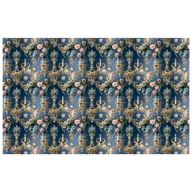 Blue Grey Rectangle Tablecloth
