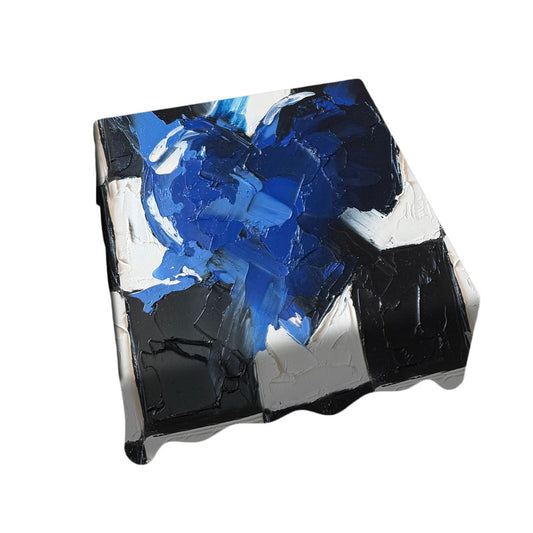 Blue Heart Square Tablecloth by Juanette Menderoi