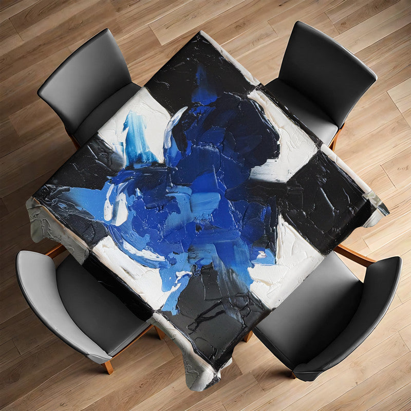 Blue Heart Square Tablecloth by Juanette Menderoi