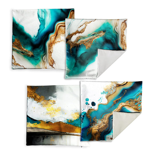 Blue Marble Luxury Scatter Covers Set of 4