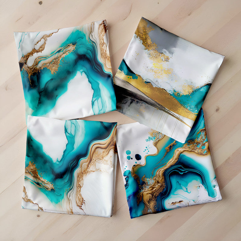 Blue Marble Luxury Scatter Covers Set of 4