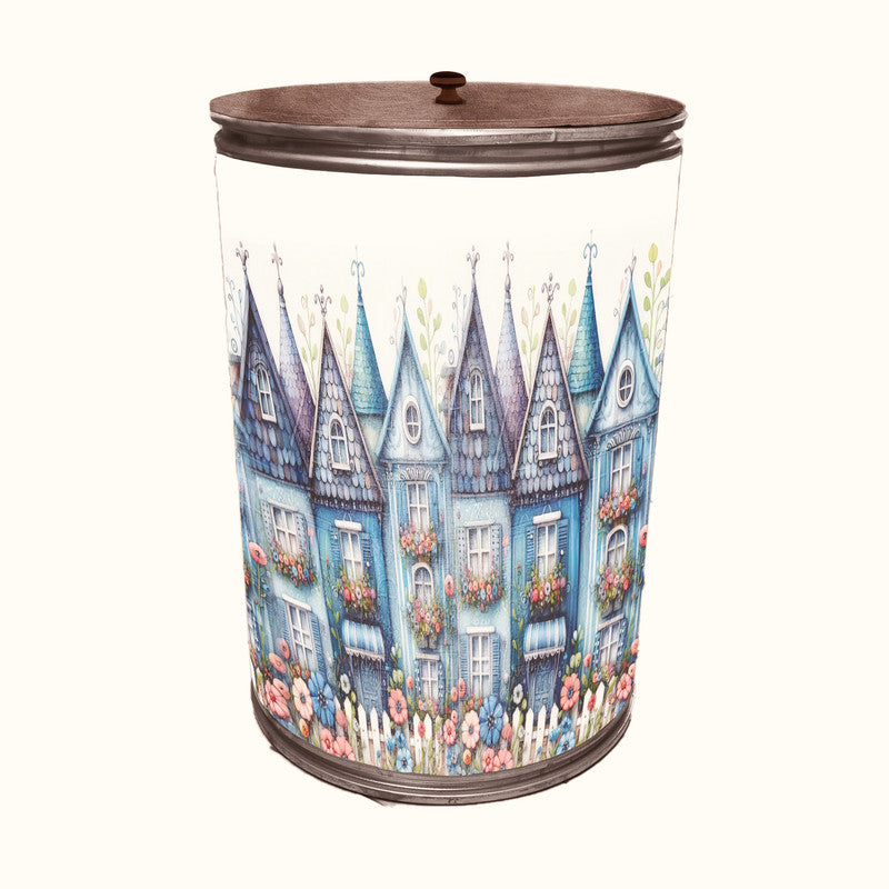Blue Valley Drum Decoupage