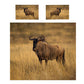 Blue Wildebeest Golden Hour By Fanie Heymans Duvet Cover Set