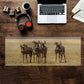 Blue Wildebeest Herd Desk Pad by Fanie Heymans