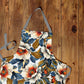Blue and Orange Floral Medium Length Apron By Mark Van Vuuren