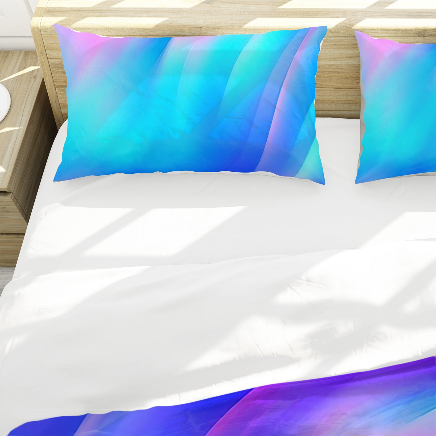 Blue Aurora Mist Duvet Cover Set