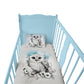 Blue Baby Owl Cot Duvet Set By Nathan Pieterse
