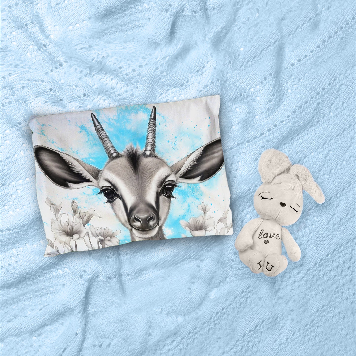 Blue Baby Springbok By Nathan Pieterse Cot Duvet Set