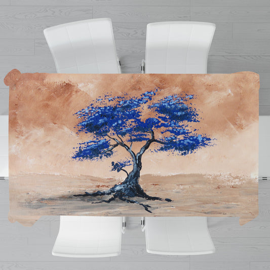 Blue Blossom Tree By Wikus Hattingh Rectangle Tablecloth