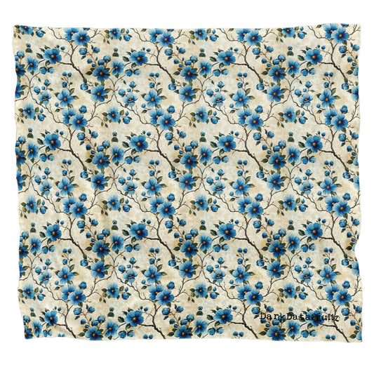 Blue Blossoms Light Weight Fleece Blanket by Wikus Schalkwyk
