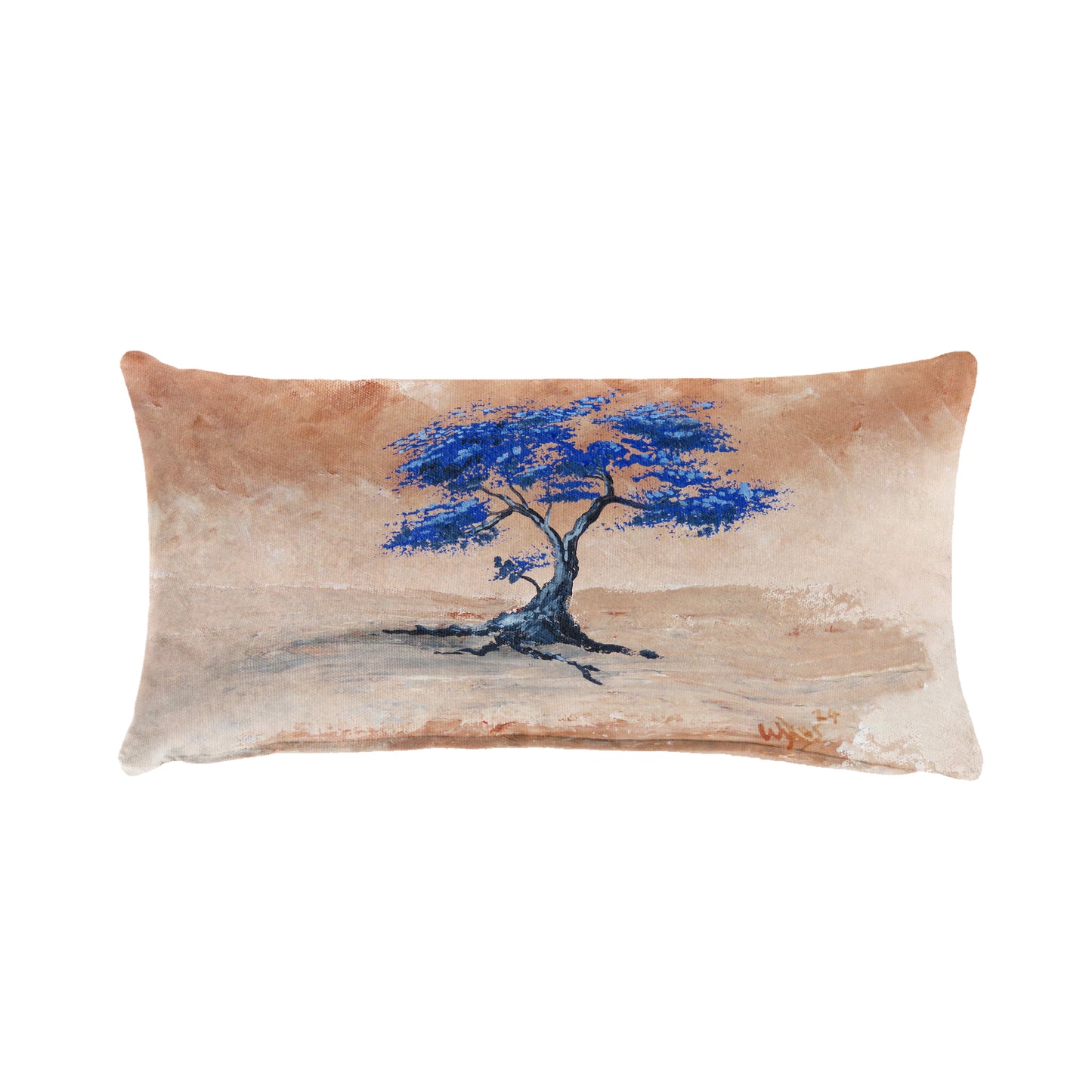 Blue Blossom Tree By Wikus Hattingh  Oblong Luxury Scatter