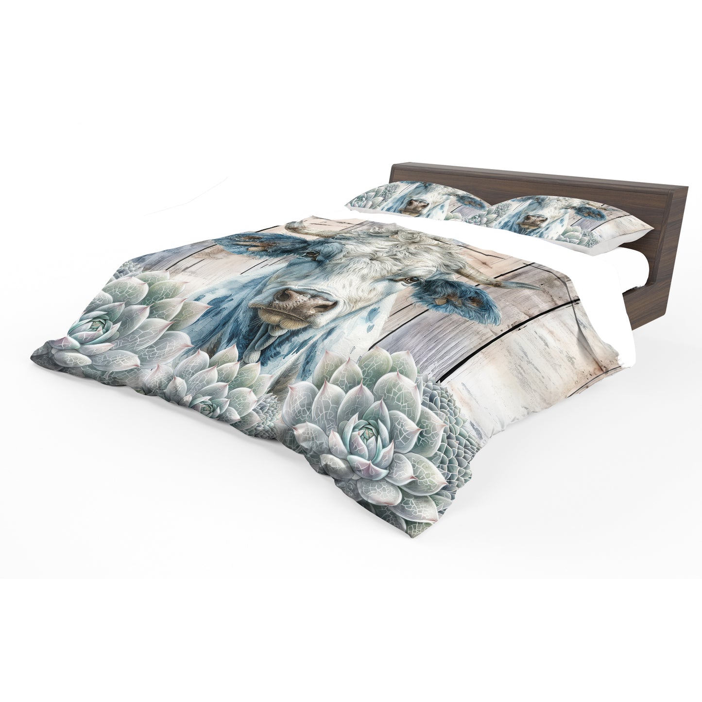 Blue Bull Succulent Graze Duvet Cover Set by Mark van Vuuren