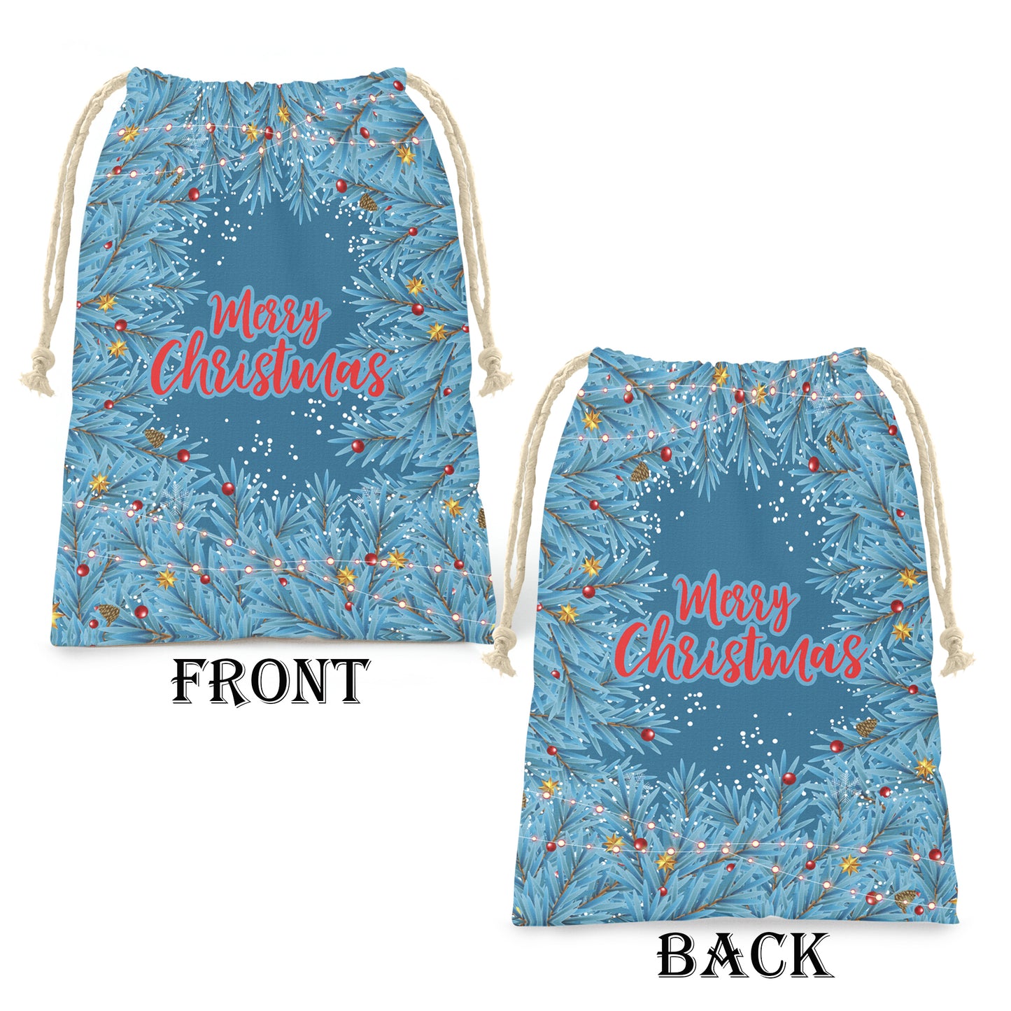 Blue Christmas Gift Bag (Set of 3)