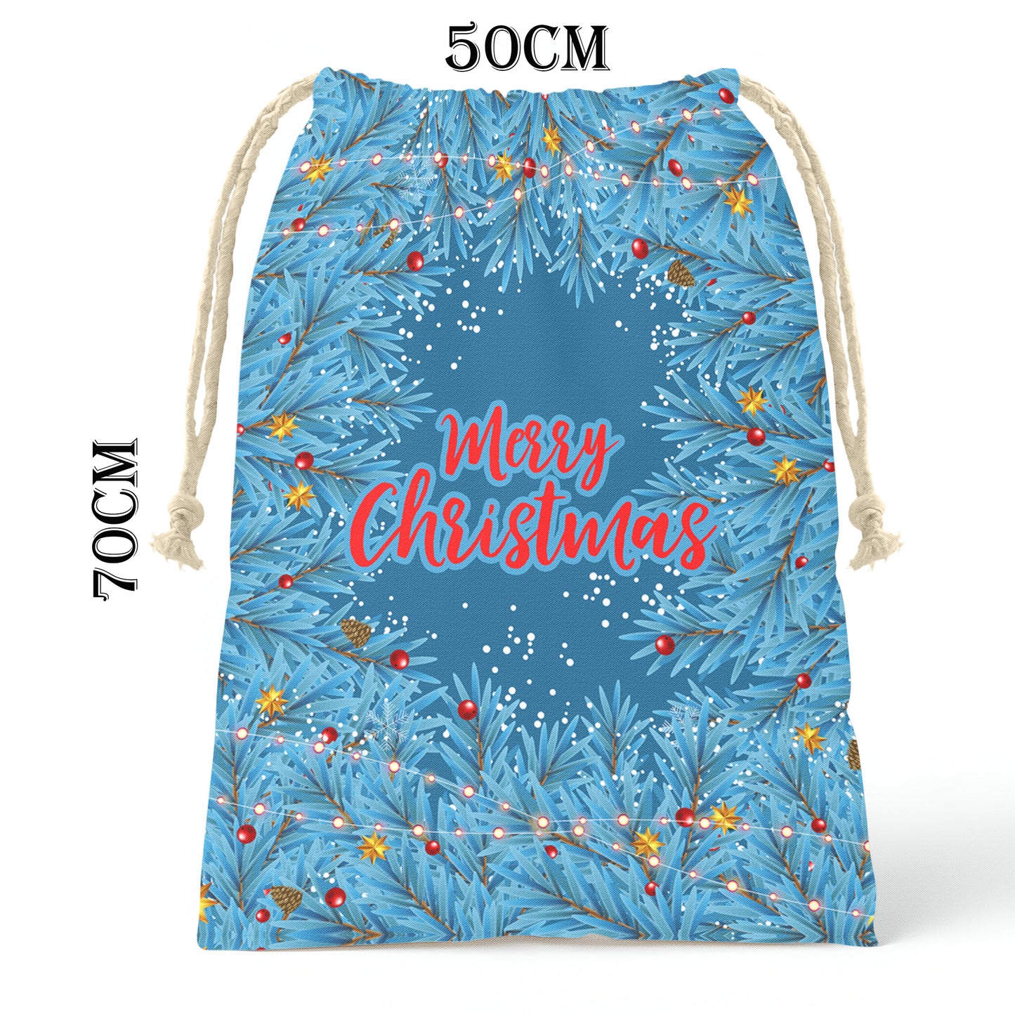 Blue Christmas Gift Sack