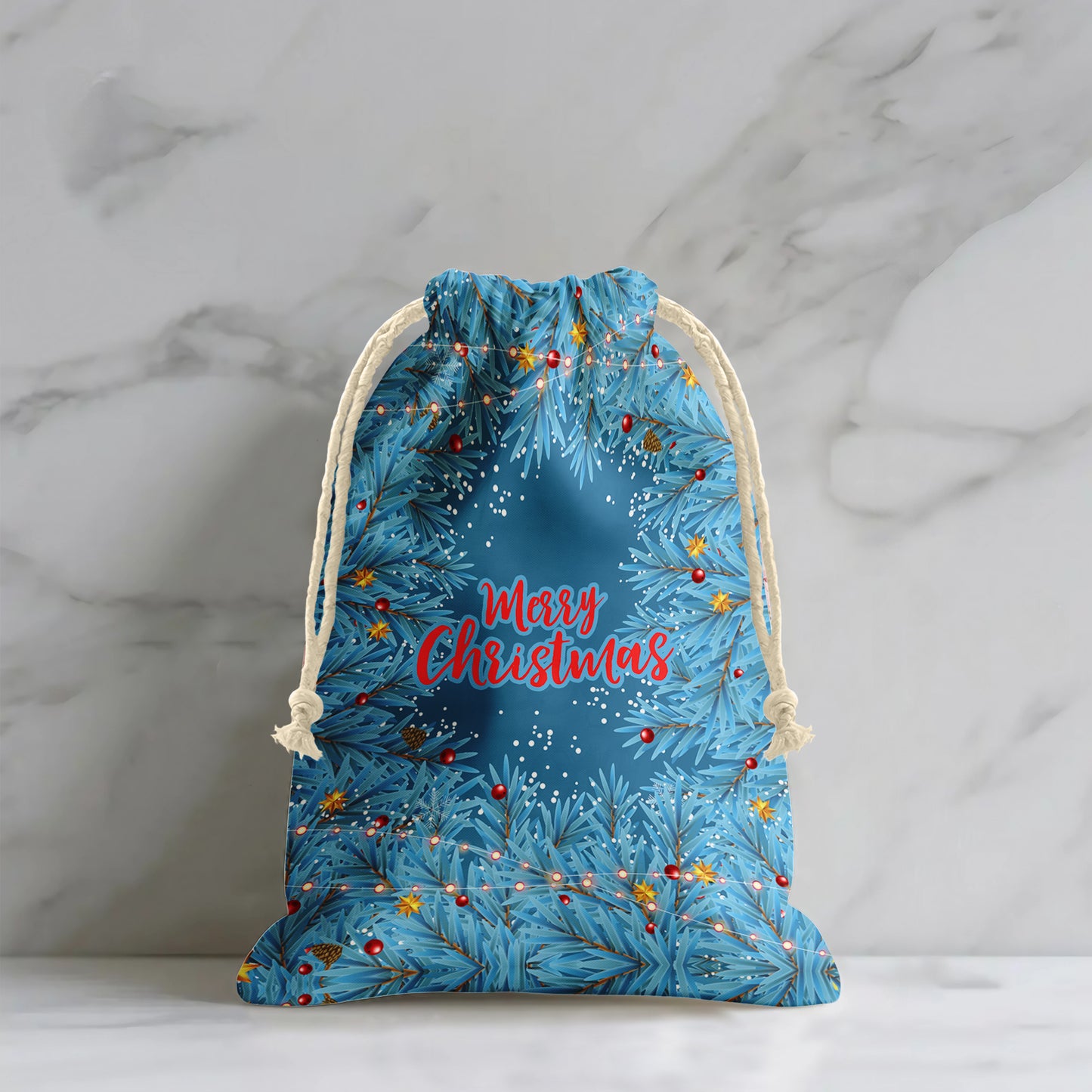 Blue Christmas Gift Sack