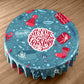 Blue Christmas Round Tablecloth