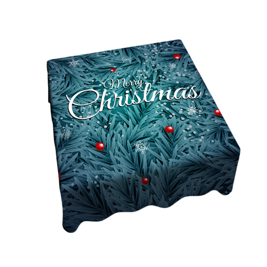 Blue Christmas Square Tablecloth
