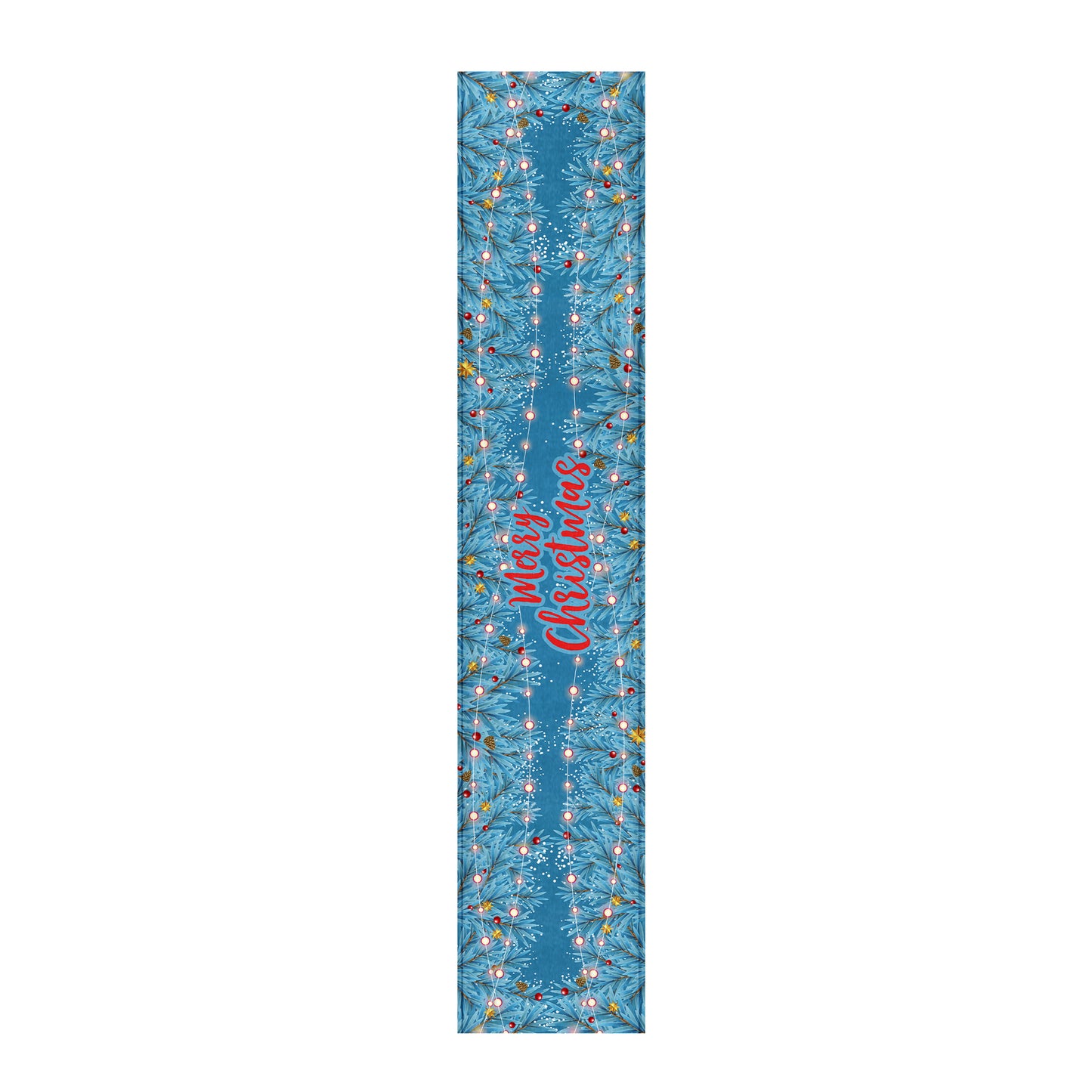Blue Christmas Table Runner