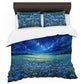 Blue Flowers at Midnight Duvet Cover Set