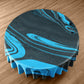 Blue Flowing Paint Round Tablecloth