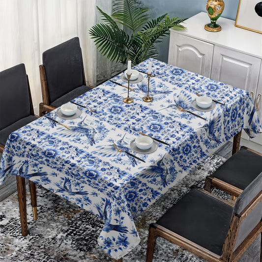 Blue Hummingbird Rectangle Tablecloth by Mark van Vuuren