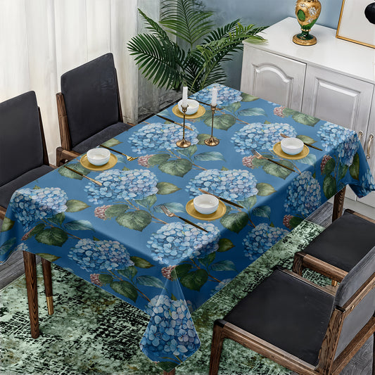 Blue Hydrangeas Rectangle Tablecloth by Mark van Vuuren