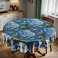Blue Hydrangeas Round Tablecloth by Mark van Vuuren