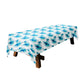 Blue Line Art Floral 3m Rectangle Tablecloth