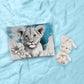 Blue Lion Cub Cot Duvet Set By Nathan Pieterse