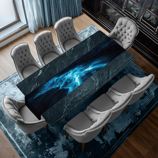 Blue Luminescence Shoreline Table Runner