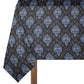 Blue Luxury Pattern on Black 3m Rectangle Tablecloth