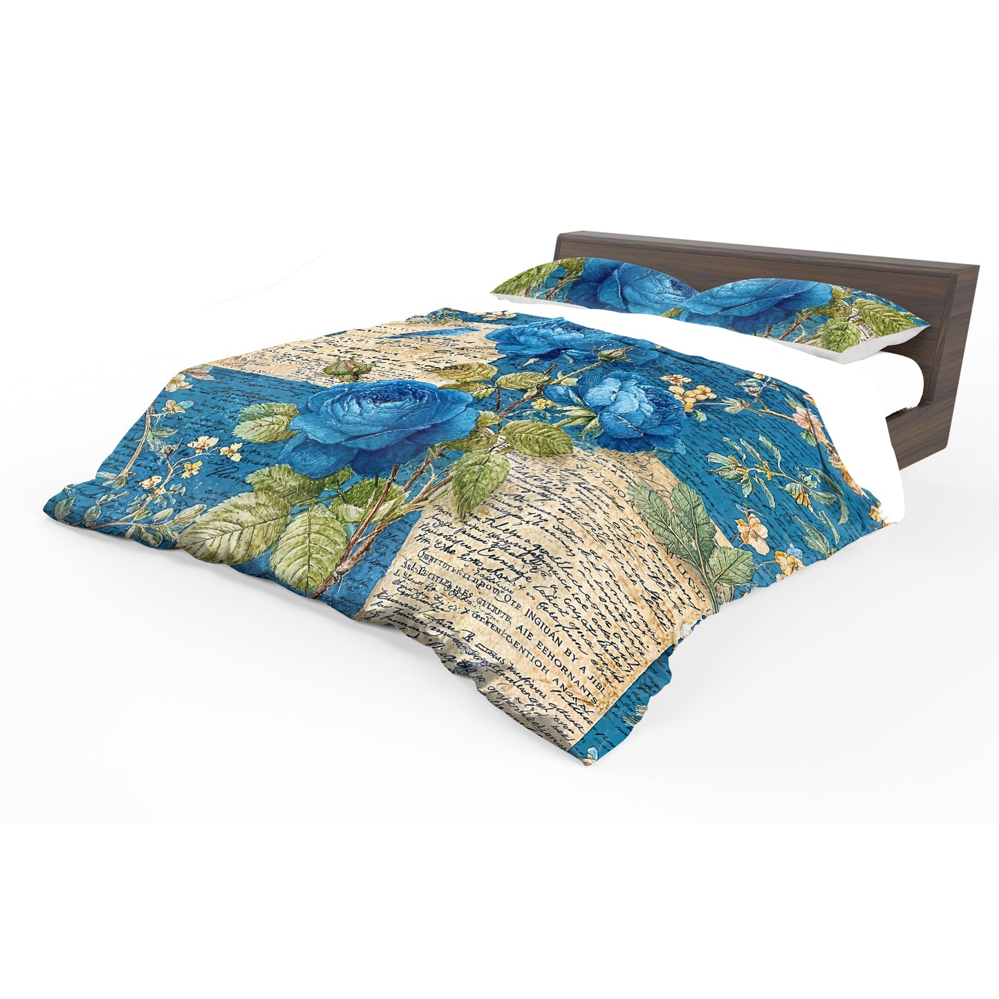 Blue Rose Duvet Cover Set