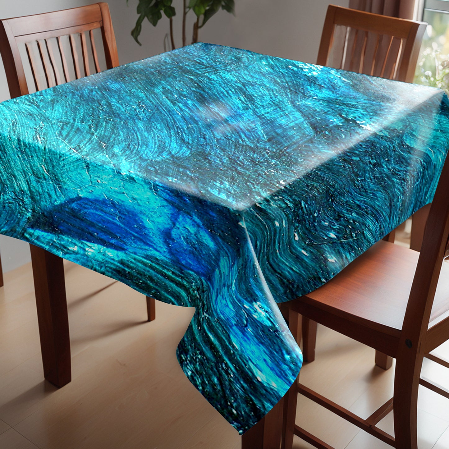 Blue Shadow Square Tablecloth
