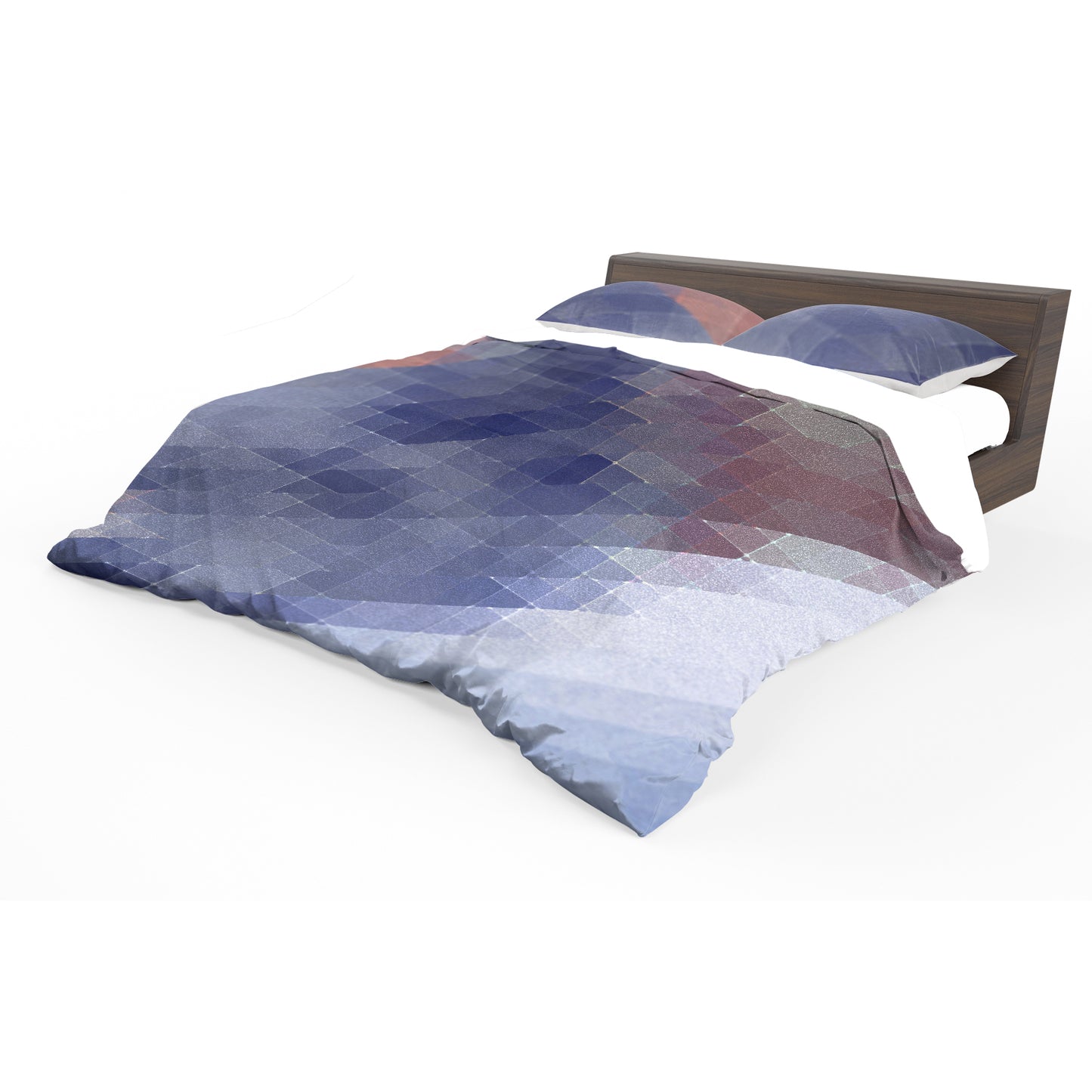 Blue Squares Duvet Cover Set