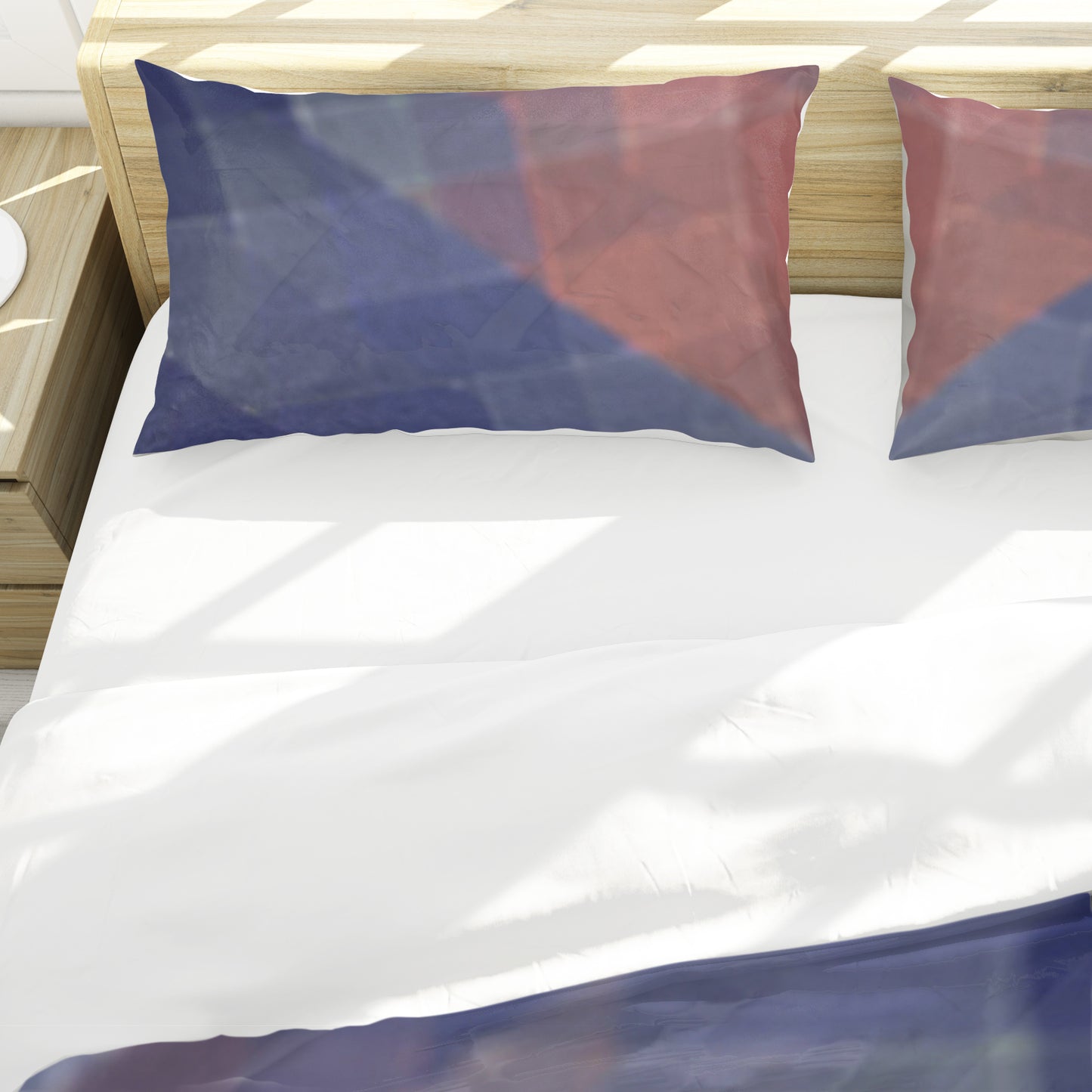 Blue Squares Duvet Cover Set