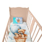 Blue Teddybear Cot Duvet Set