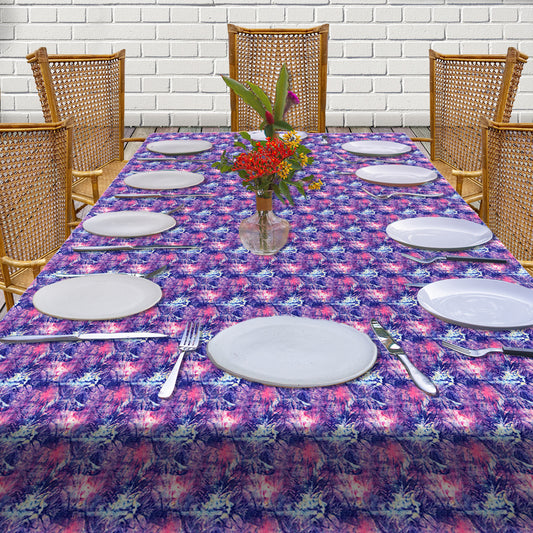 Blue Tie Dye 3m Rectangle Tablecloth