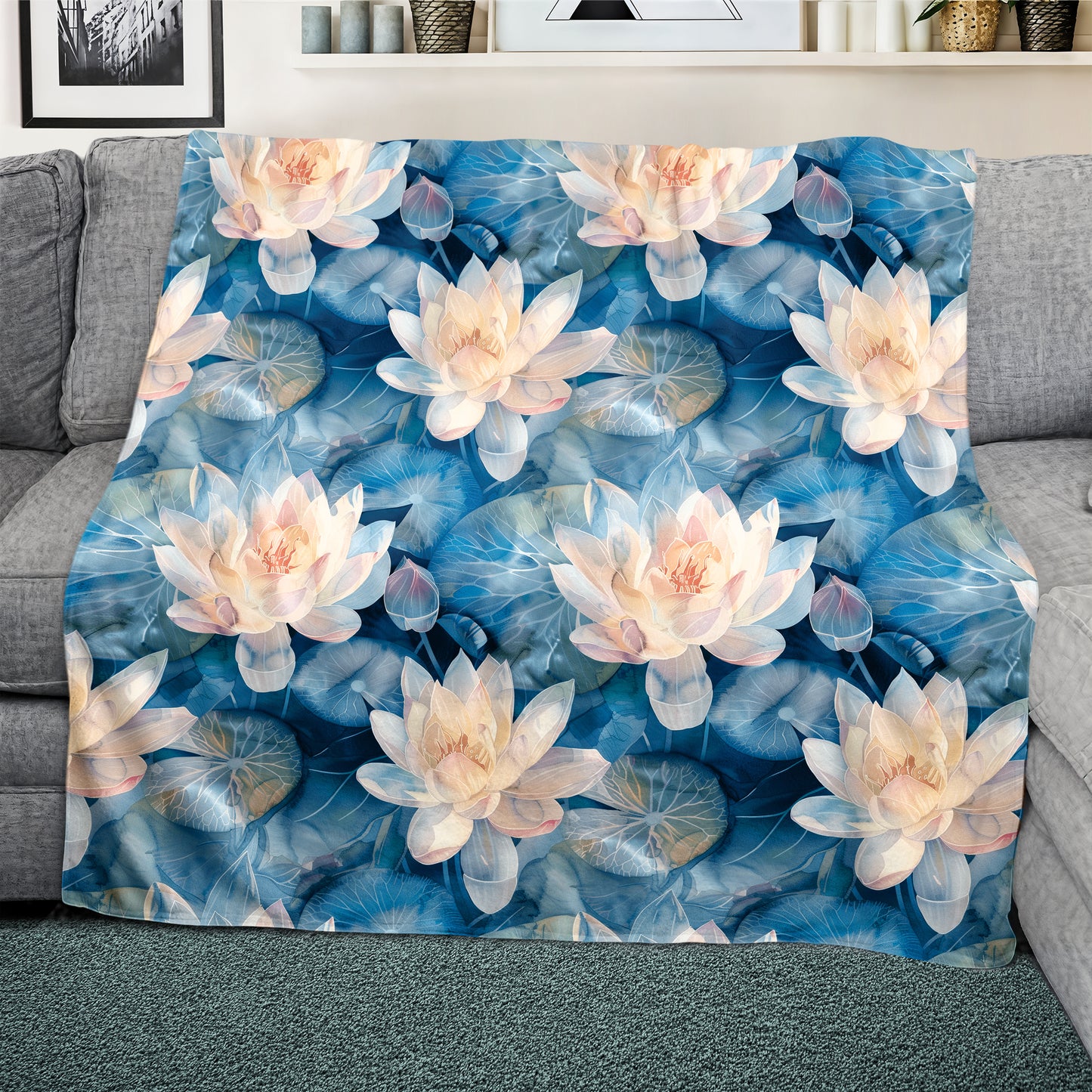 Blue Water Light Weight Fleece Blanket