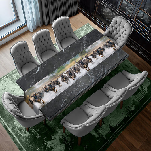 Blue Wildebeest Migration Table Runner